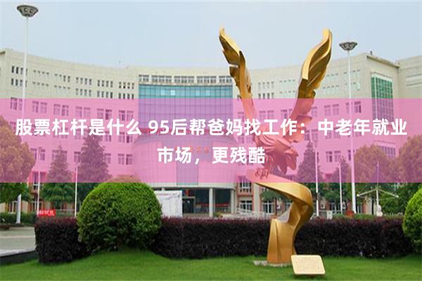 股票杠杆是什么 95后帮爸妈找工作：中老年就业市场，更残酷